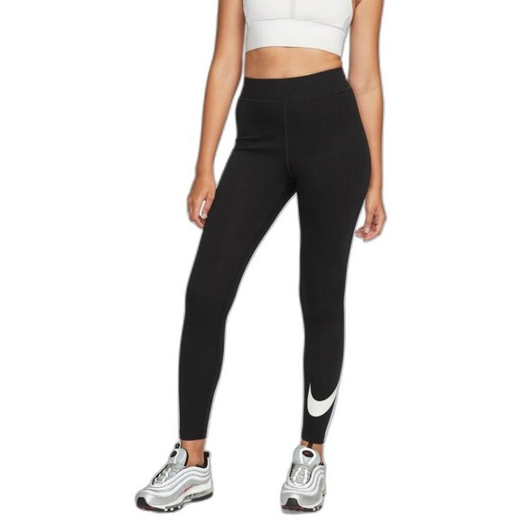 NWT - Nike Women High-Waisted Full Length Graphic Leggings Black – Size S - Picture 1 of 3